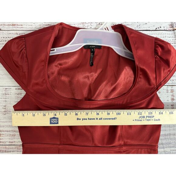 laundry by Shelli Segal Women’s Burgundy Cocktail Dress size 0 - Picture 5 of 7